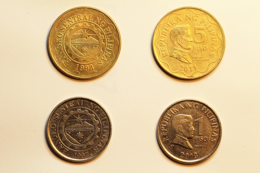 フィリピン　お金　硬貨　ペソ