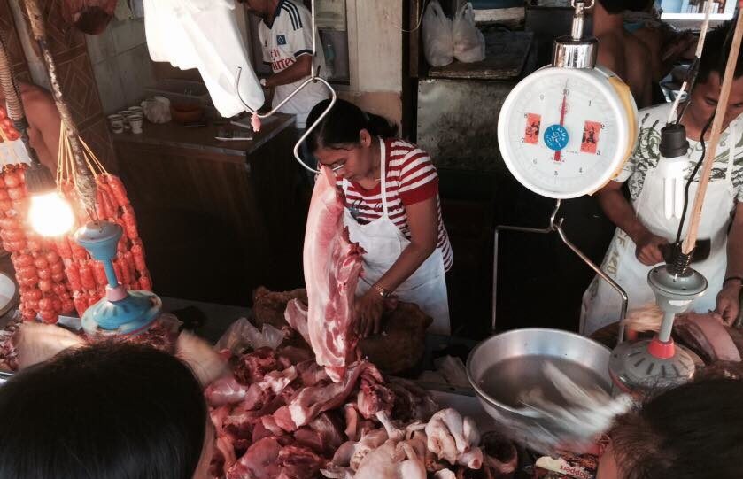 フィリピン　肉屋　